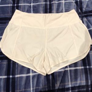 Athleta white running shorts size small